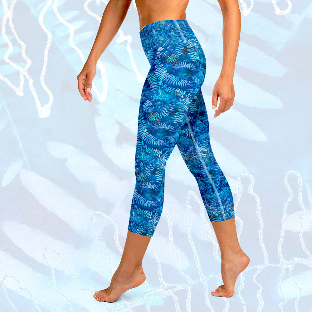 Blue Fern Yoga Capri Leggings