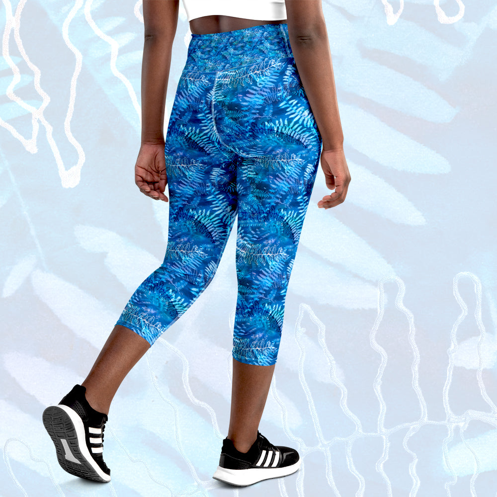 Blue Fern Yoga Capri Leggings