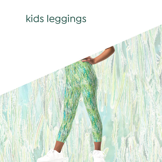 Seaside Cactus kids leggings