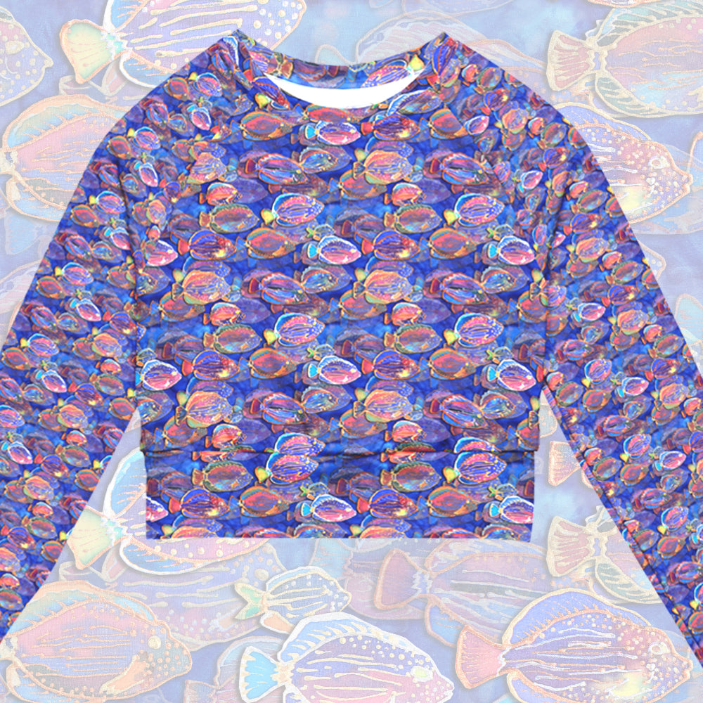 FIsh Fiesta crop top rash guard