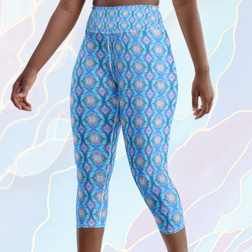 Dreamy Blue capri leggings