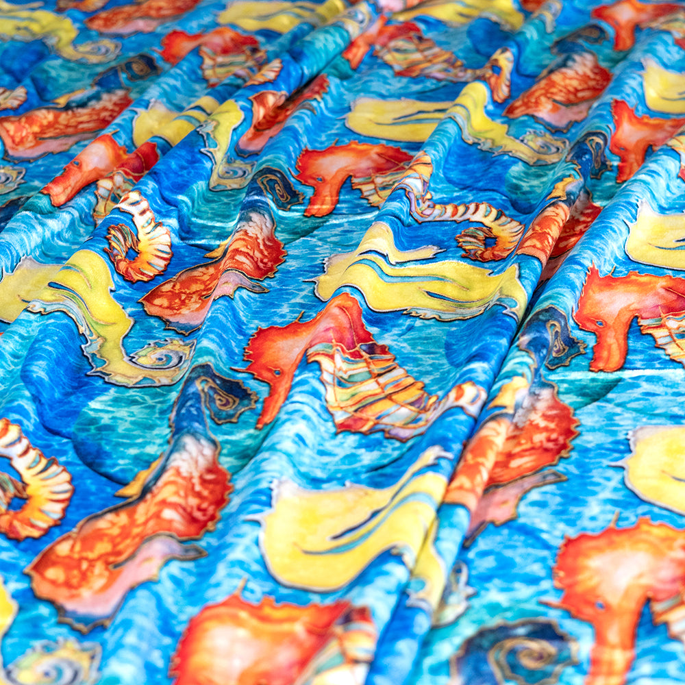 Tropical Seahorses Throw Blanket