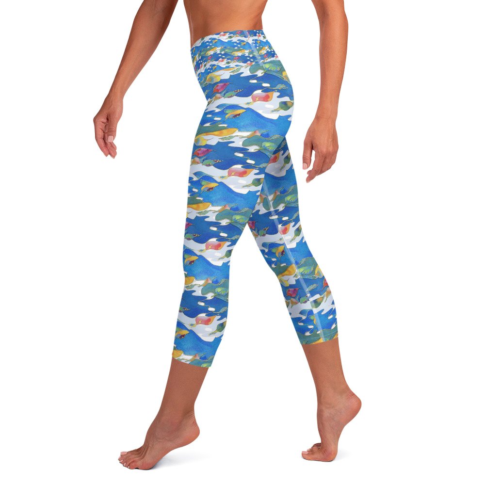 Birds of Paradise capri leggings