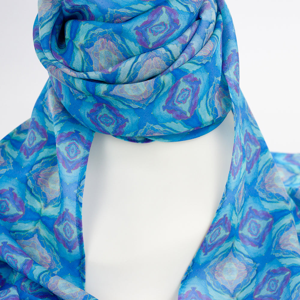 Dreamy Blue Silk Scarf