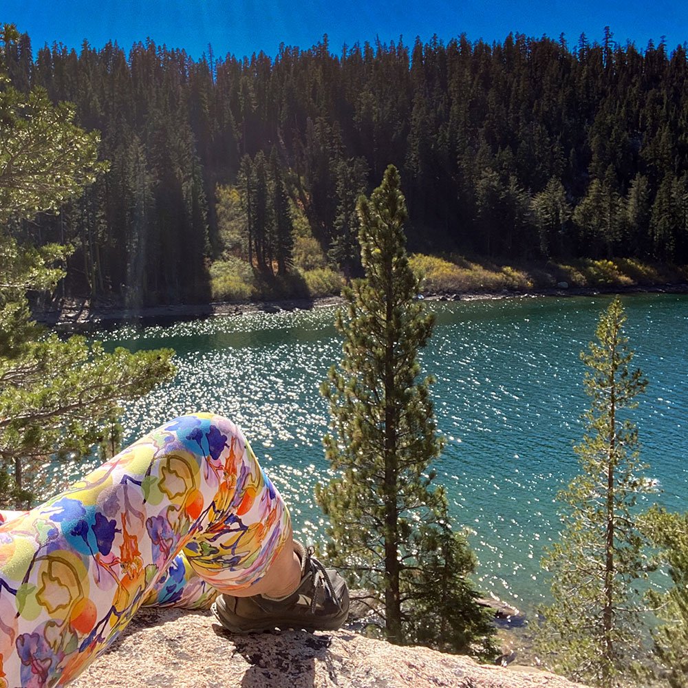 Orange Blossom leggings by Debbie Sun