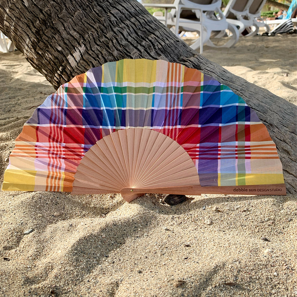 USVI Madras Hand Fan