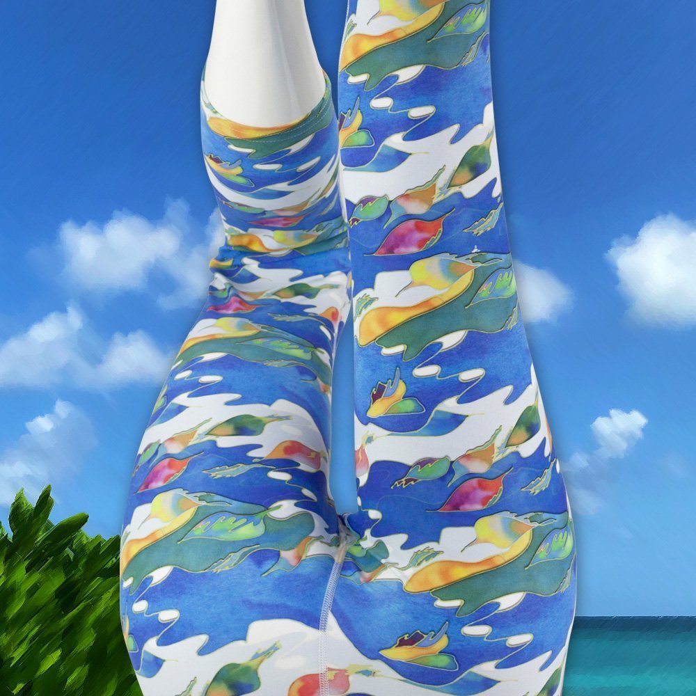 Birds of Paradise capri leggings