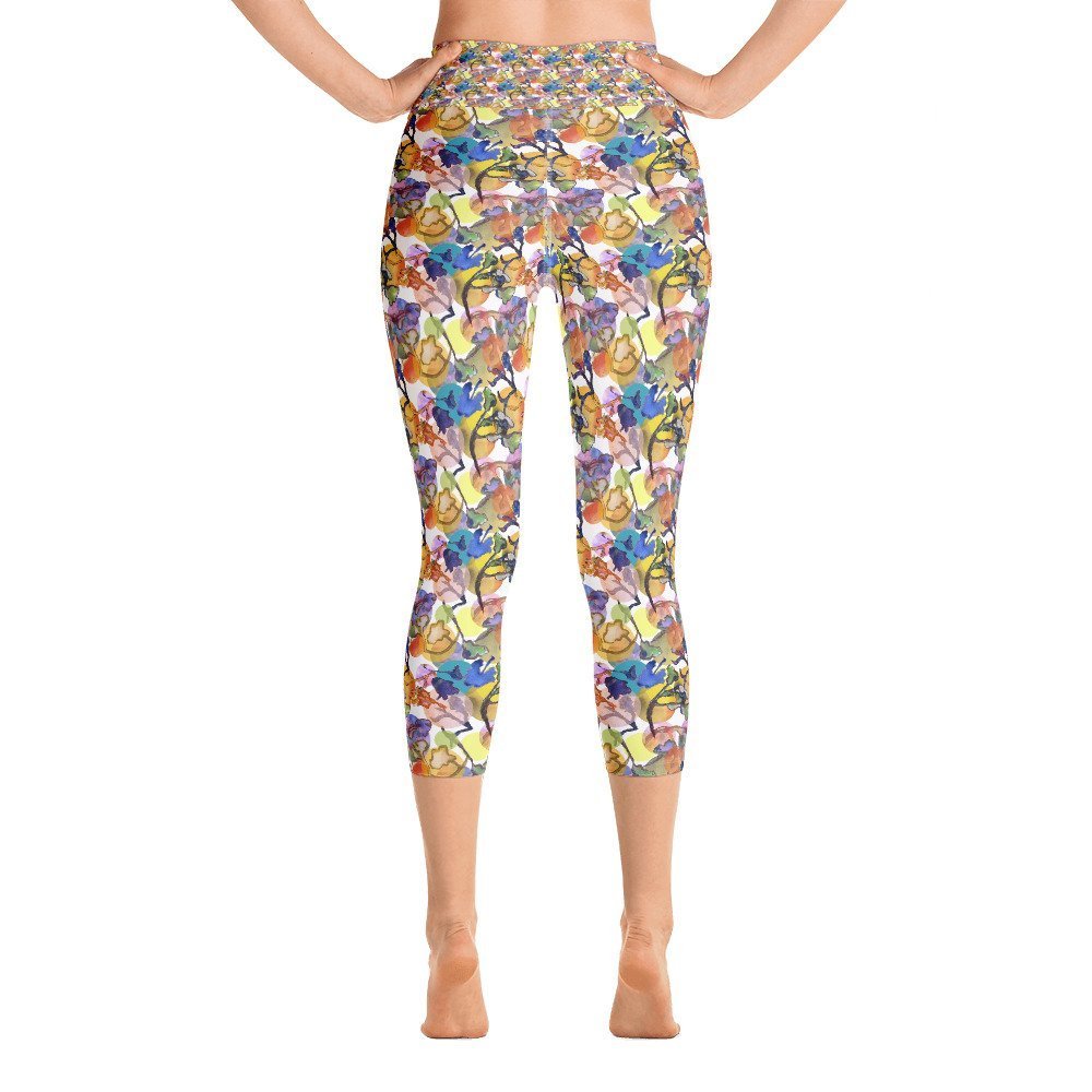 Orange Blossom capri leggings