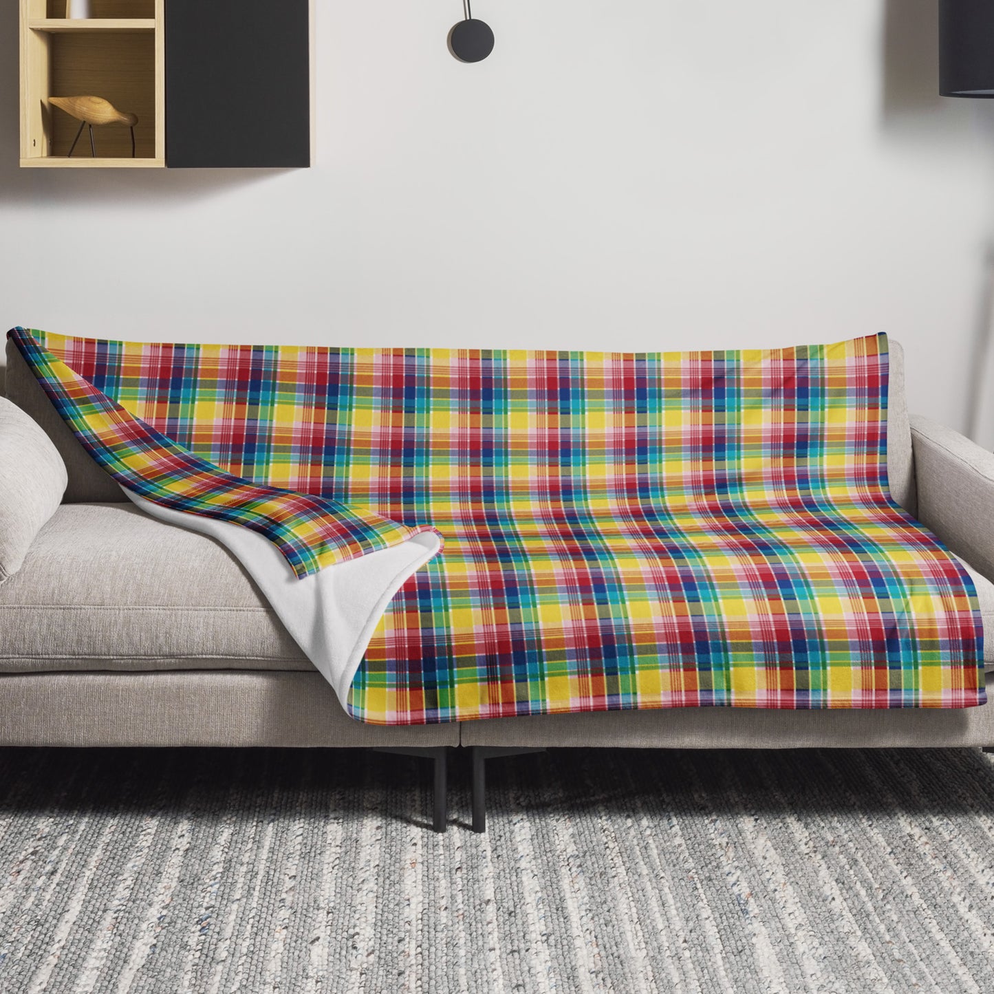 USVI Madras Throw Blanket