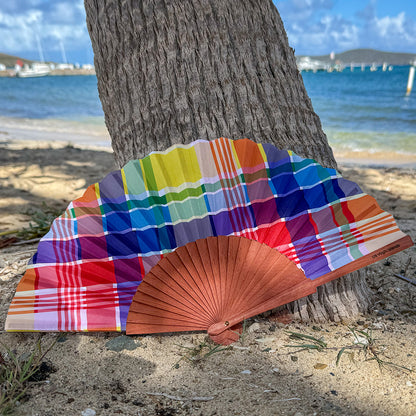 USVI Madras Hand Fan