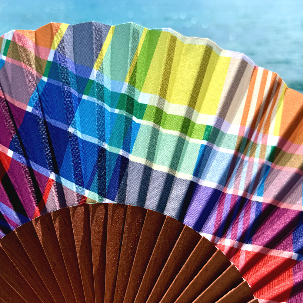 USVI Madras Hand Fan