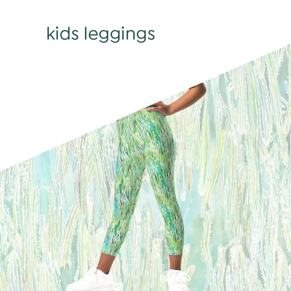 Seaside Cactus kids leggings