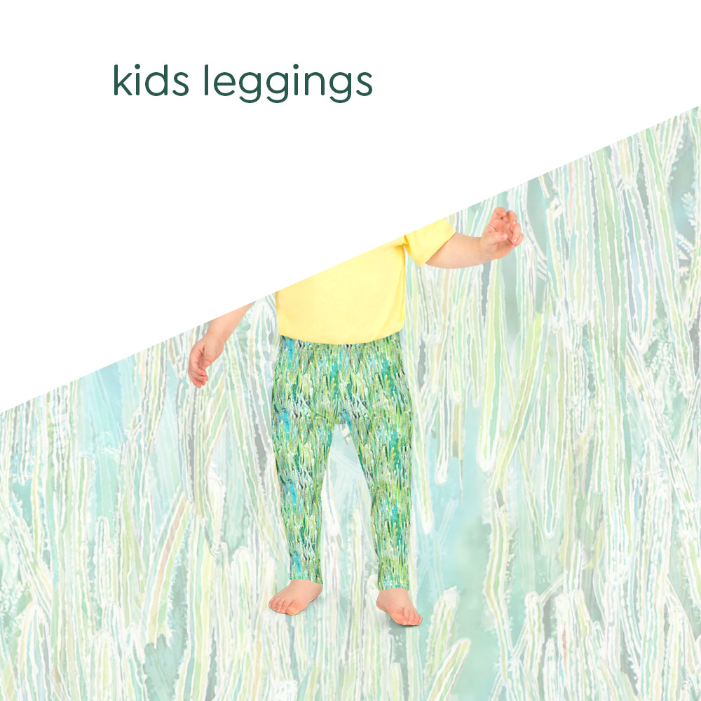 Seaside Cactus kids leggings