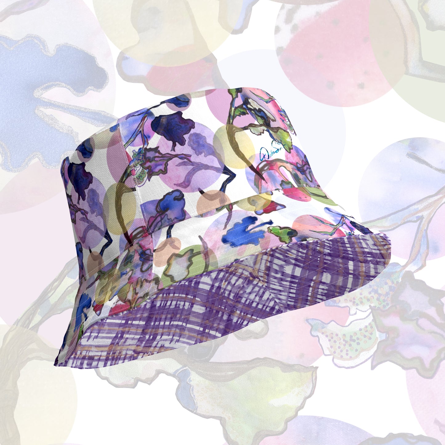 Cuban Splendor & Purple Bamboo Reversible Bucket Hat