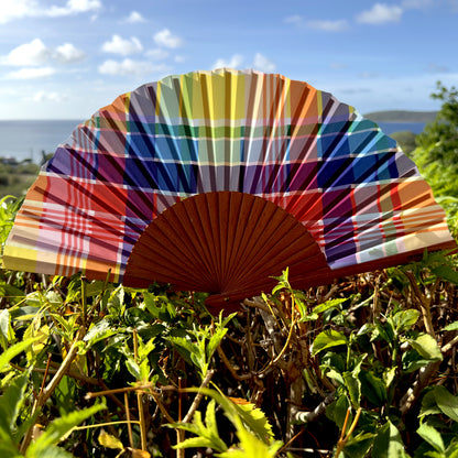 USVI Madras Hand Fan