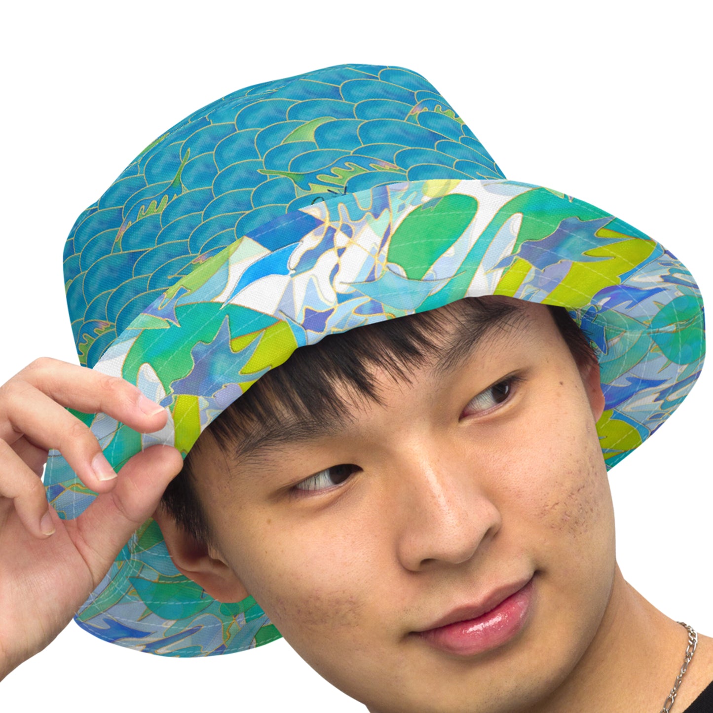 Luxe Mod & Mermaid Reversible bucket hat