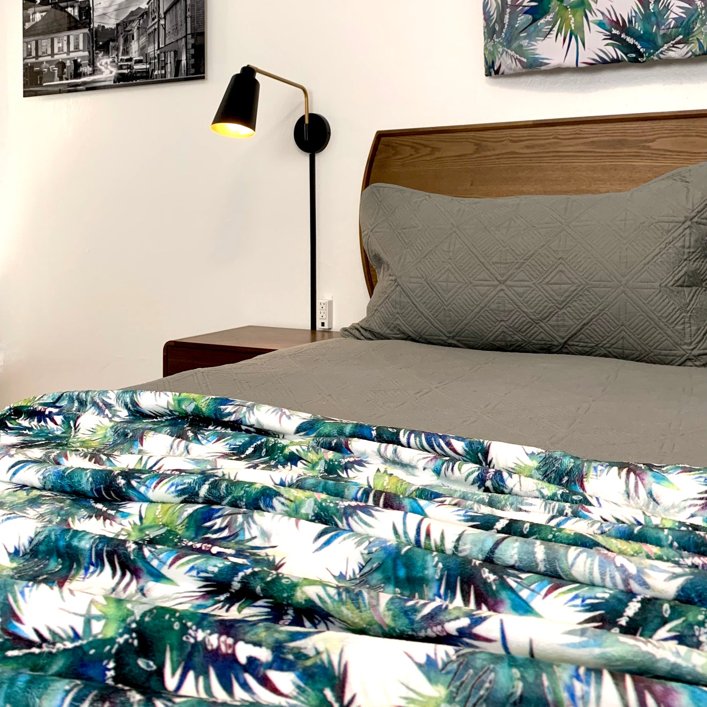 Palms in Paradise Throw Blanket