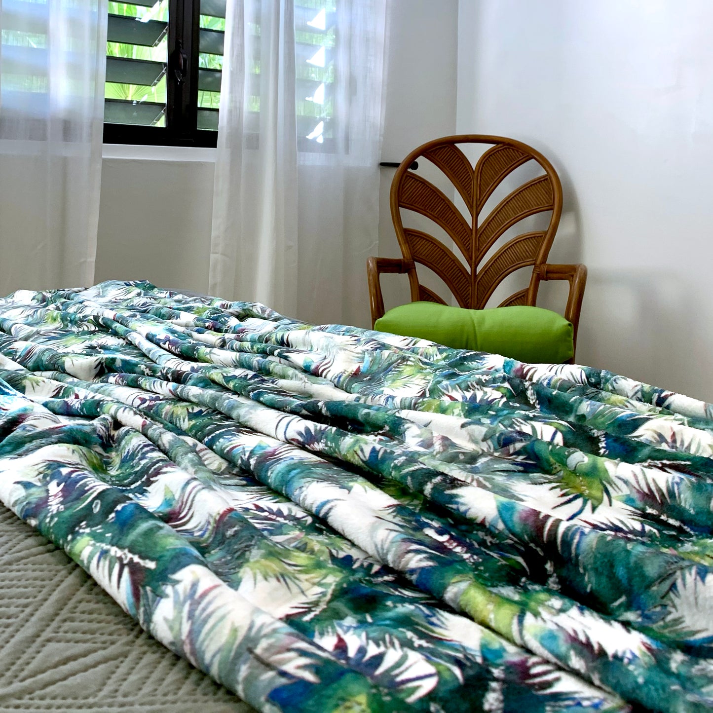 Palms in Paradise Throw Blanket