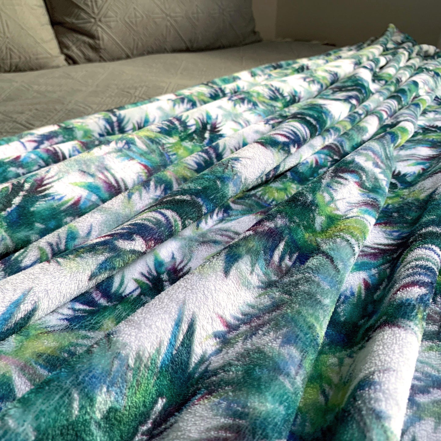 Palms in Paradise Throw Blanket