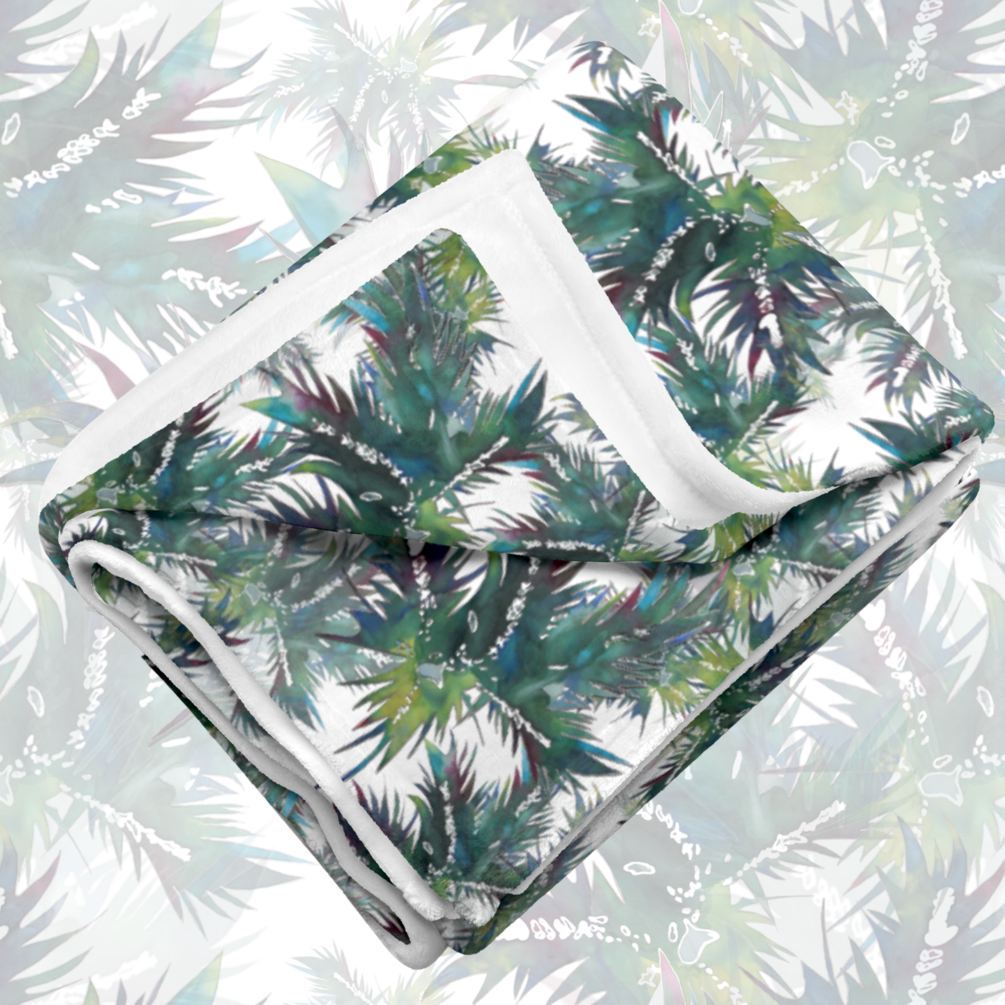 Palms in Paradise Throw Blanket