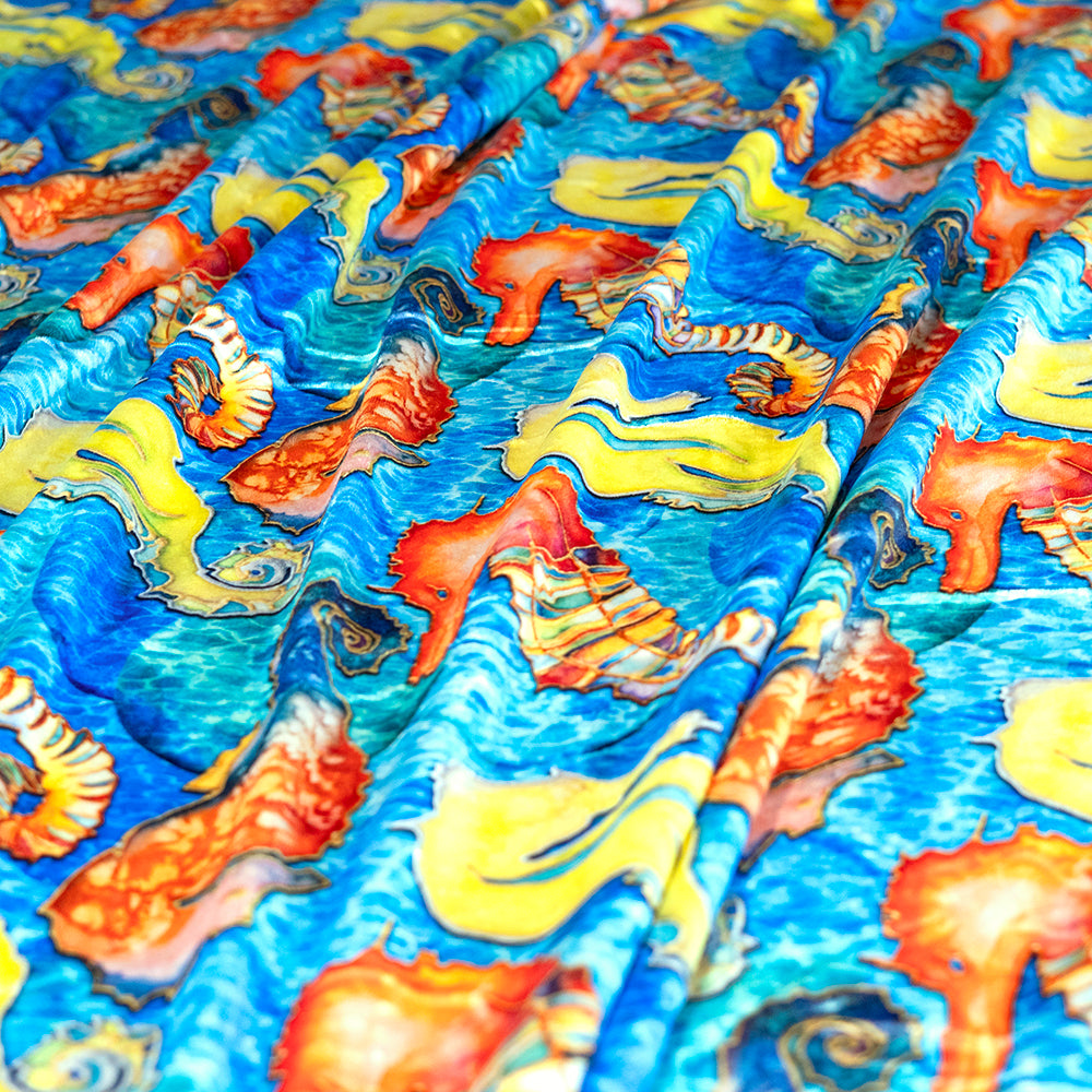 Tropical Seahorses Throw Blanket