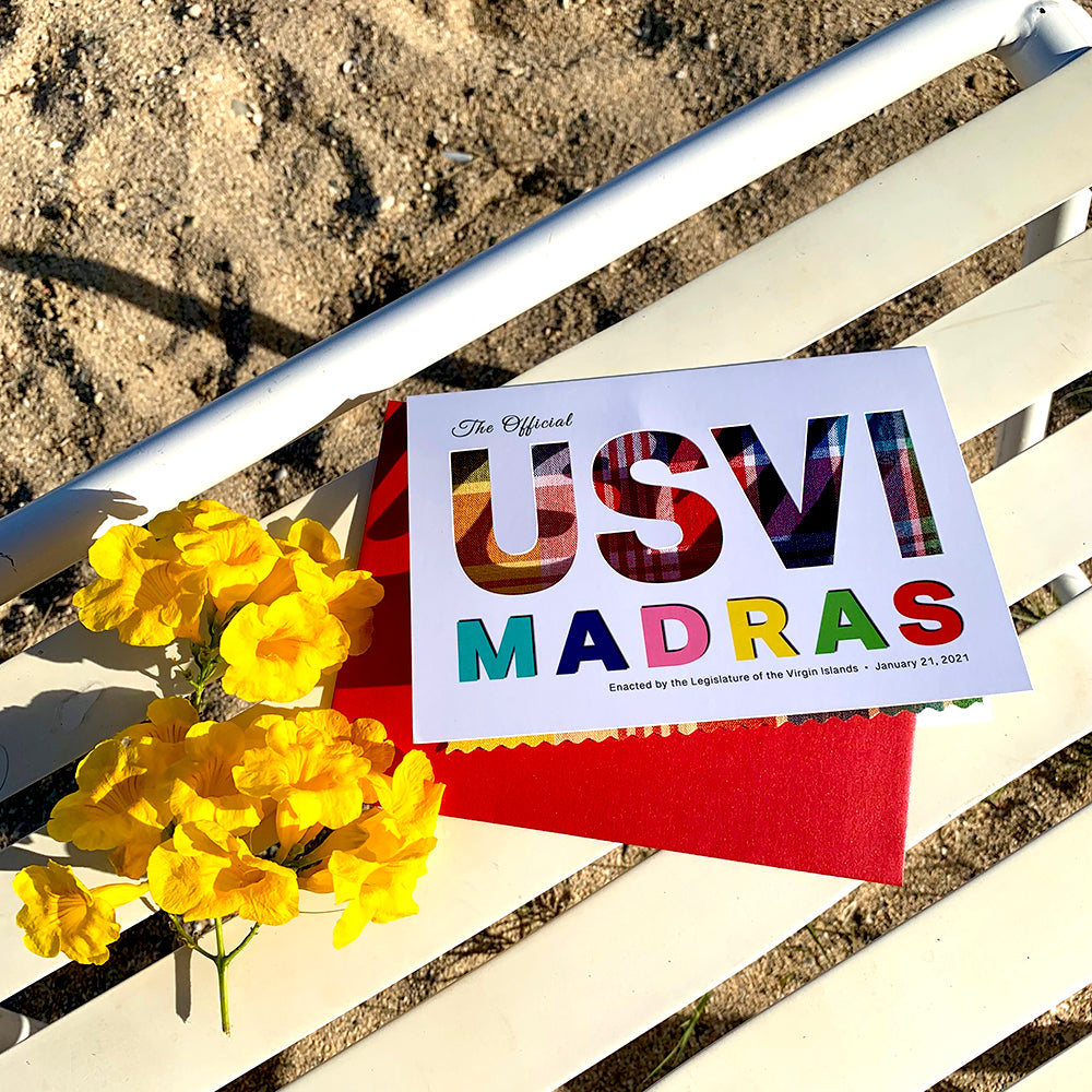 USVI Madras Note Cards